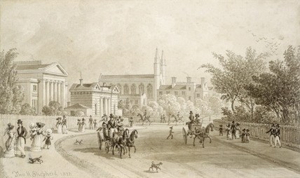 Londra Regents street and Regents park 1828