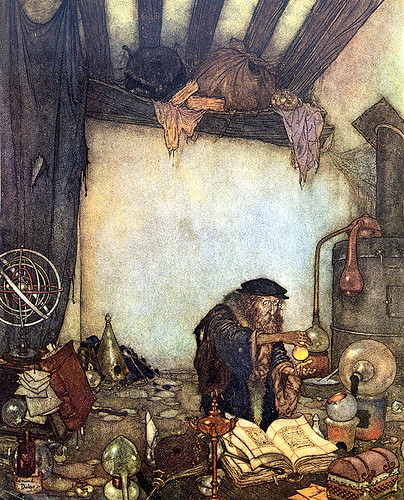edmund dulac--alchemist--vintage illustration by finsbry.