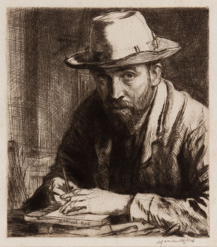 Portrait of the Artist with a Soft Hat, Murhead Bone 1908